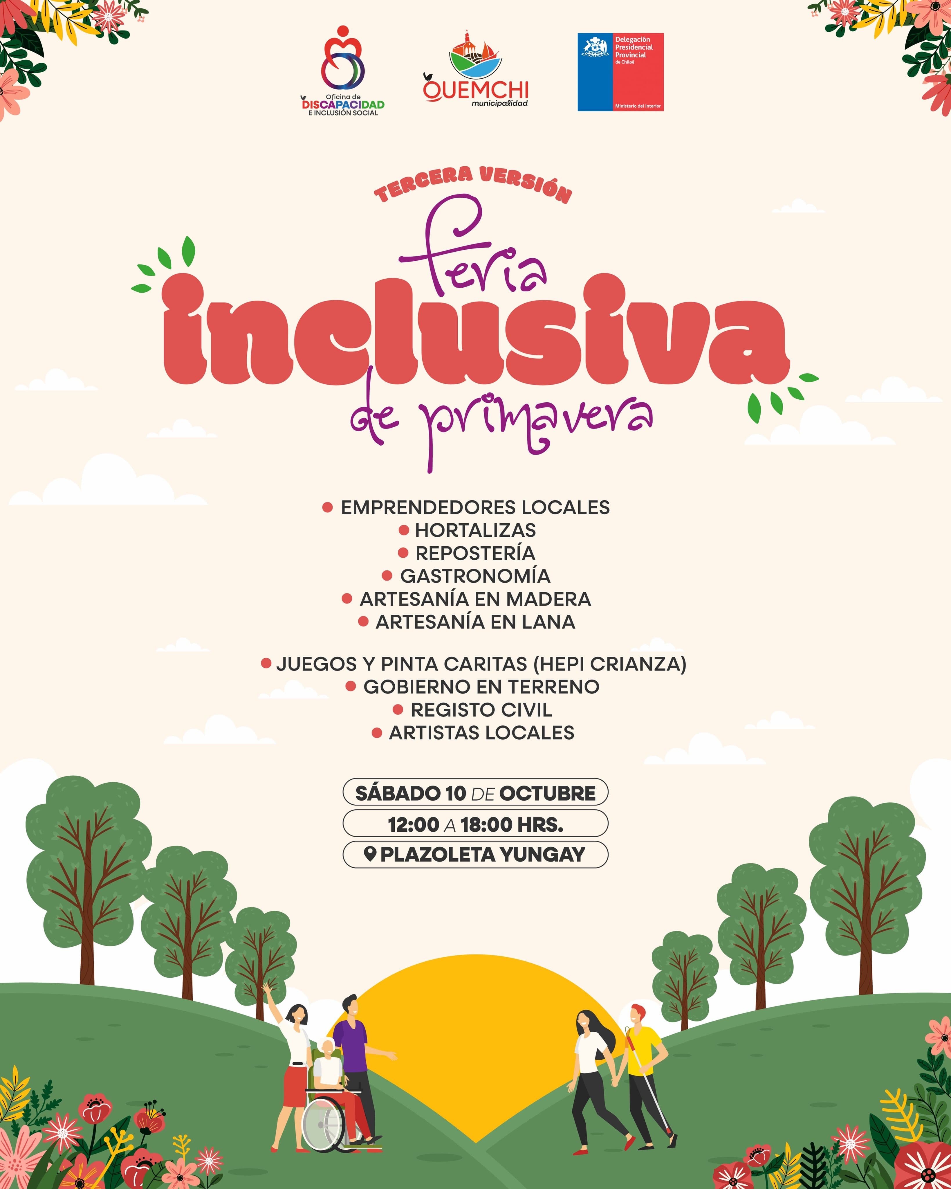Tercera Feria Inclusiva de Primavera en Quemchi